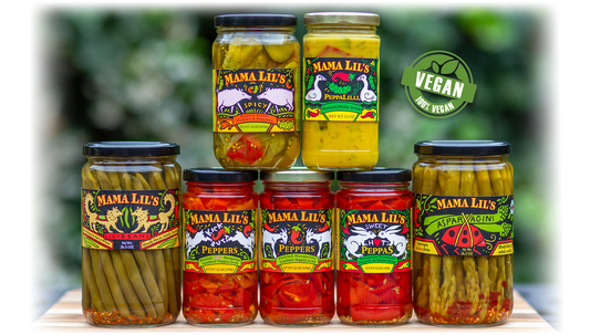  Mama Lil's Pickled Peppers and Fine Condiments  - Gourmet, Sweet, Hot and Mildly Spicy Pickled Peppers, Bread and Butter Pickle and Pepper Relish, Peppa Lilli Mustard, Pickled Asparagus and Green Beans For Sale Online.  Product of the USA - Retail and Wh