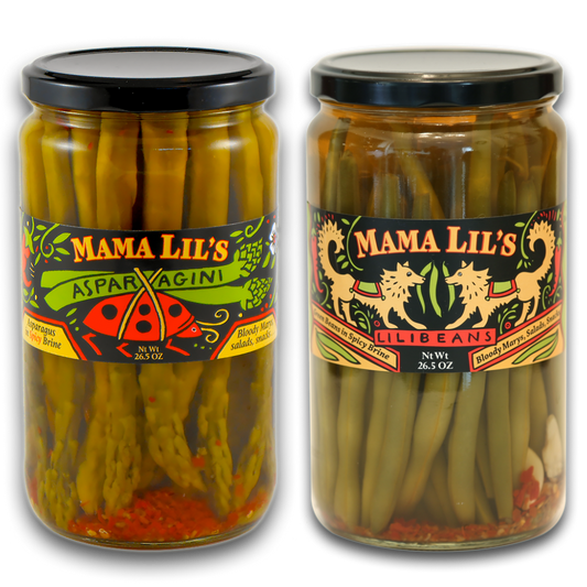 Mama Lil's Pickled Asparagini & Green Bean Variety Pack - 26.5oz
