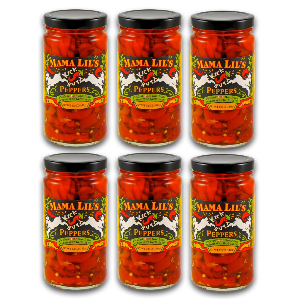 Mama Lil's Kick Butt Peppers in Oil (Spicy) - 12oz.