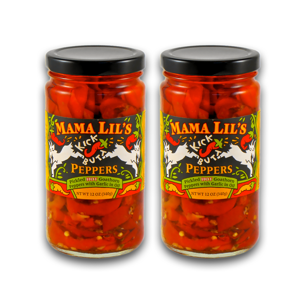 Mama Lil's Kick Butt Peppers in Oil (Spicy) - 12oz.