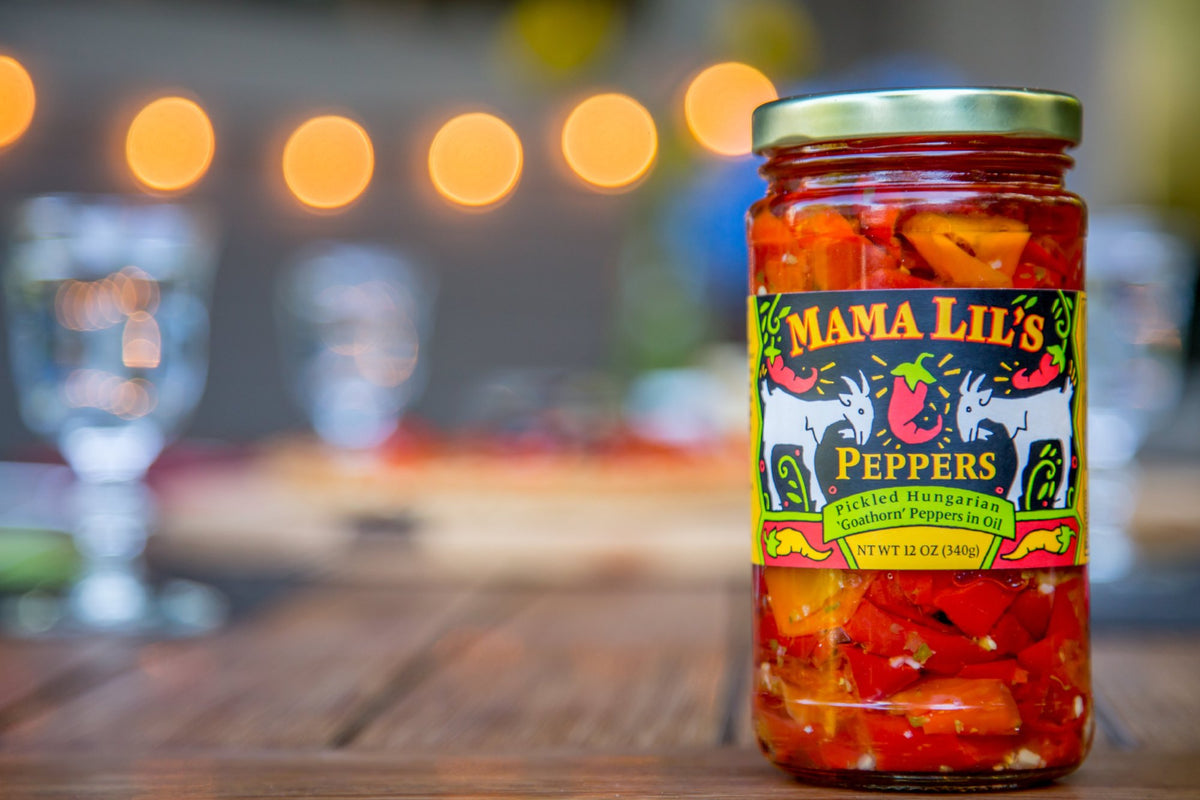 Mama Lil's Sweet Hot Pickled Peppers - 12oz. 6-pack