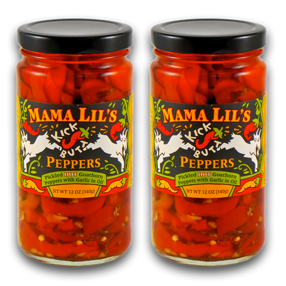 Mama Lil's Kick Butt Peppers in Oil (Spicy) - 12oz.