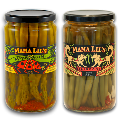Mama Lil's Pickled Asparagini & Green Bean Variety Pack - 26.5oz. 4-pack