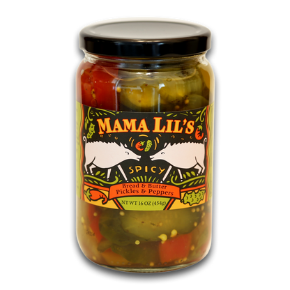 Mama Lil's Bread & Butter Pickles and Peppers - 16oz. 4-pack