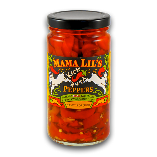 Mama Lil's Kick Butt Peppers in Oil (Spicy) - 12oz. 2-pack