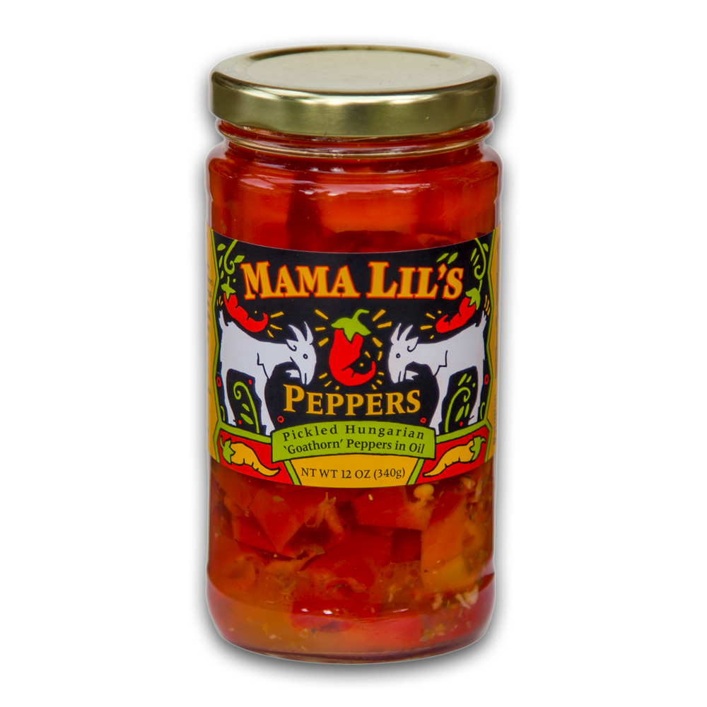 Mama Lil’s mildly spicy peppers and oil