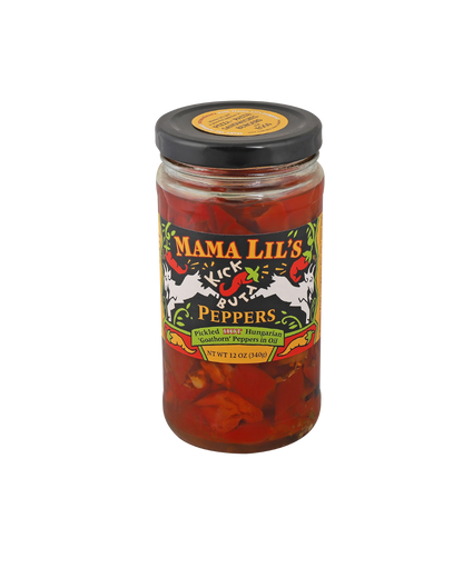 Mama Lil's Kick Butt Peppers in Oil (Spicy) - 12oz.