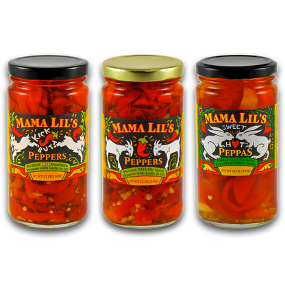 Mama Lil's Pickled Pepper Variety - 12oz. 6-pack