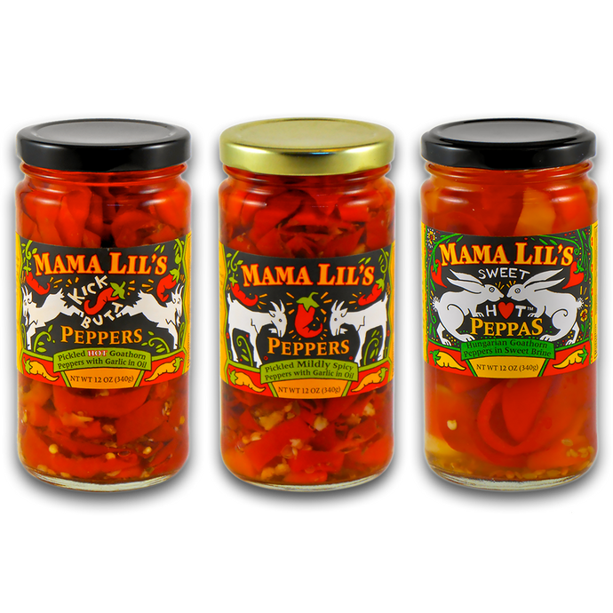 Mama Lil's Pickled Peppers Variety - 12oz. 6-pack