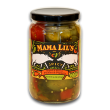 Load image into Gallery viewer, Mama Lil&#39;s Bread &amp; Butter Pickles and Peppers - 16oz. 6-pack