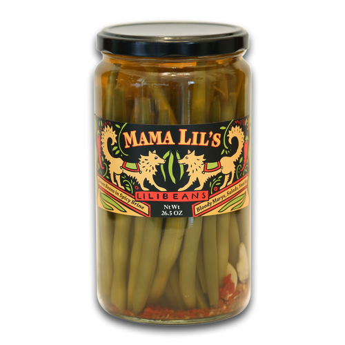 Mama Lil's Pickled Green Beans - 26.5oz. 6-pack