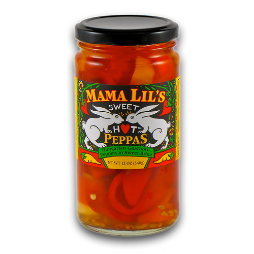 Mama Lil's Sweet Hot Pickled Peppers - 12oz. 6-pack